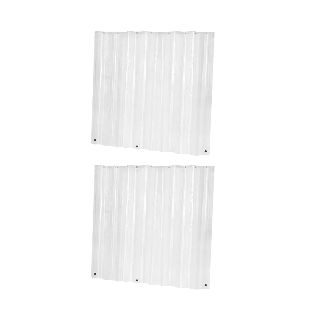 2xMildew Resistant Anti-Bacterial PEVA Shower Curtain Liner with Magnets