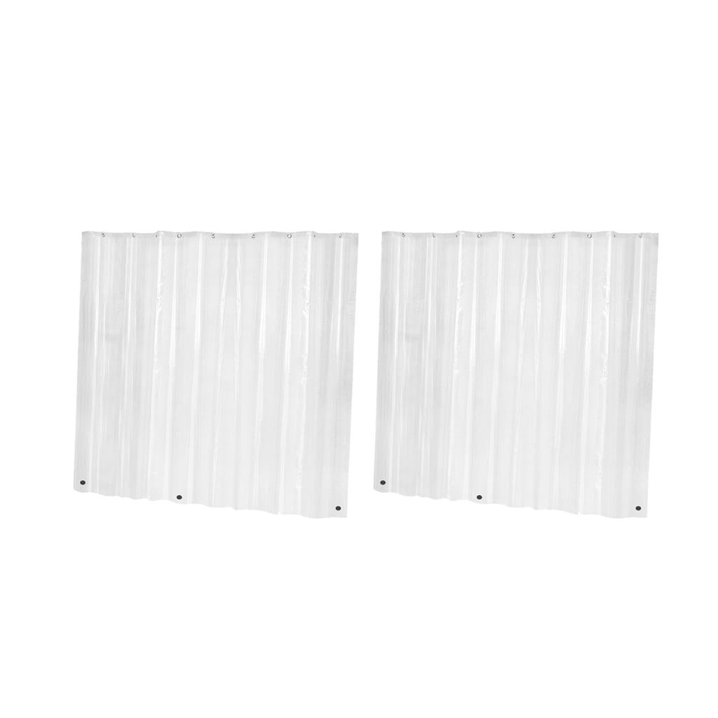2xMildew Resistant Anti-Bacterial PEVA Shower Curtain Liner with Magnets
