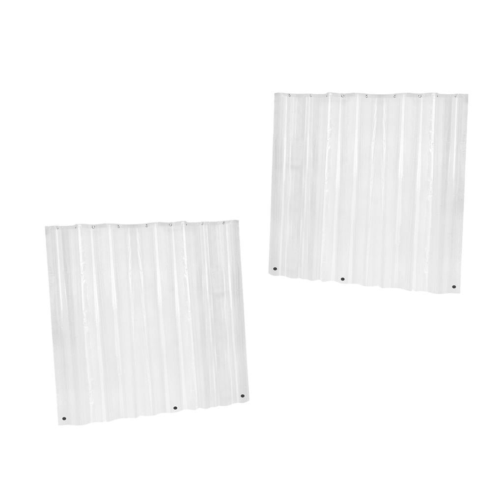 2xMildew Resistant Anti-Bacterial PEVA Shower Curtain Liner with Magnets
