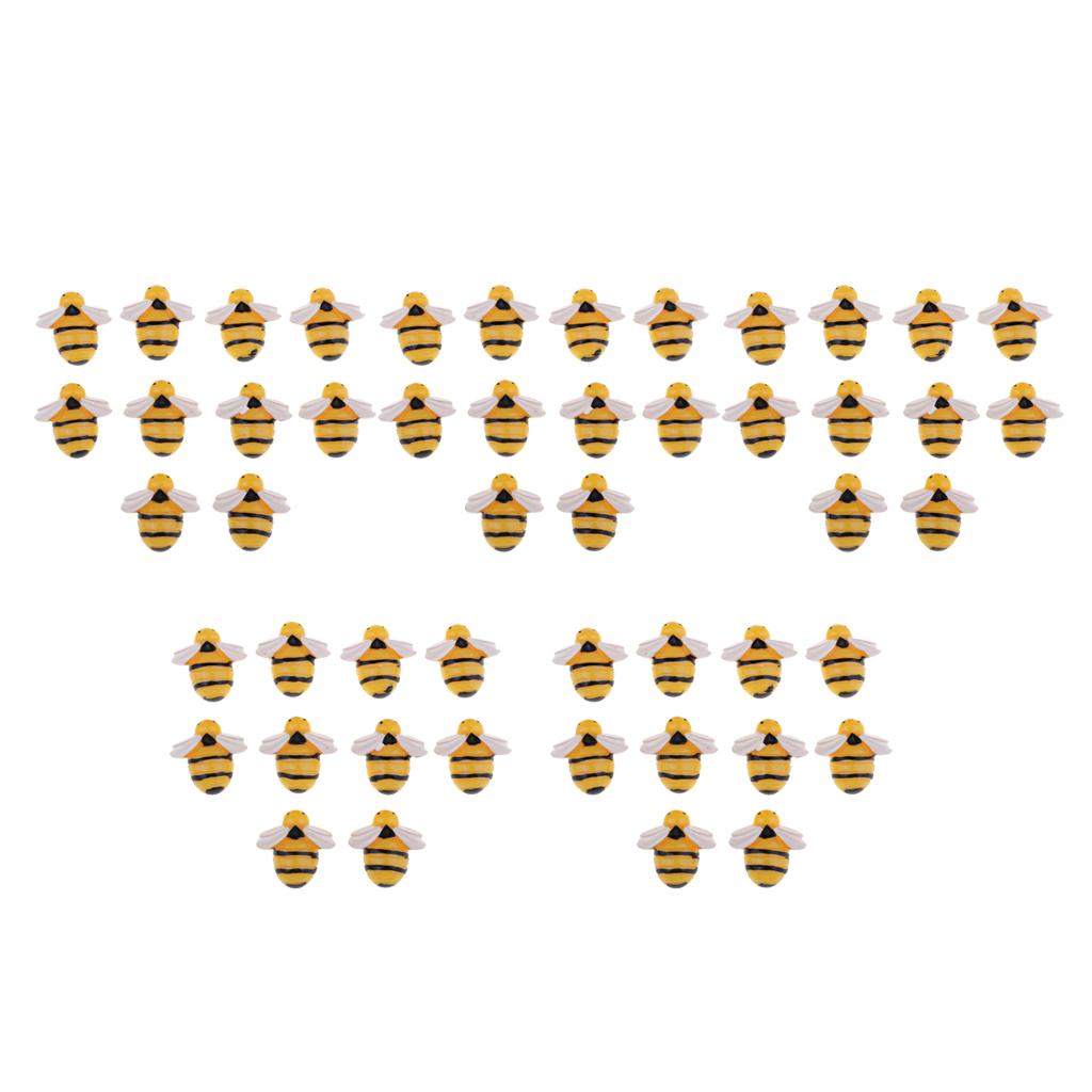 50 Pieces Bee Shape Resin Flatback Embellishment DIY Phone Case Decoration