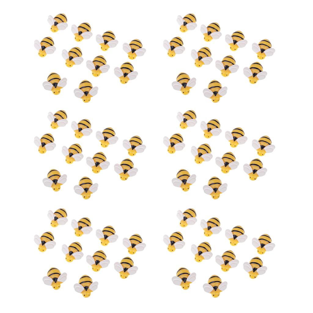 60 Pieces Bee Shape Resin Flatback Embellishment DIY Phone Case Decoration