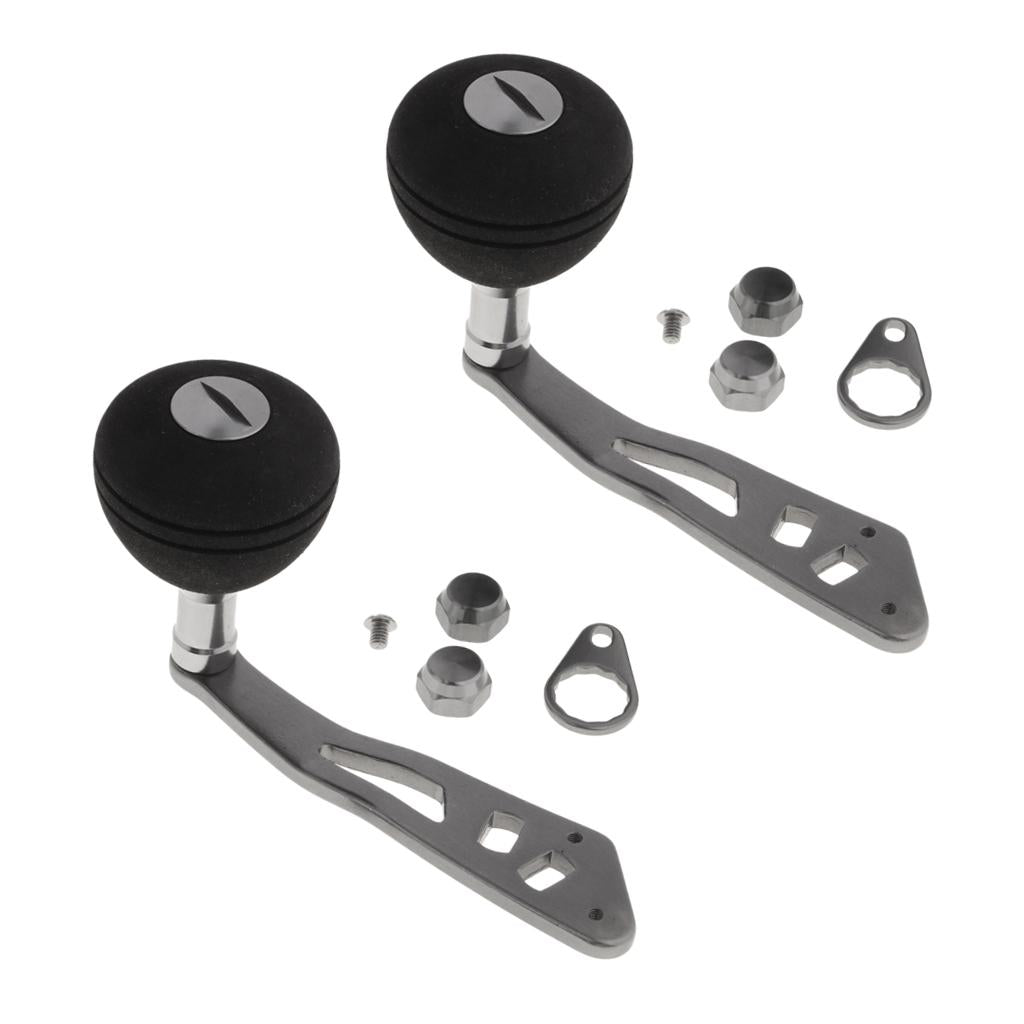 2pcs Power Single Fishing Reel Handle EVA Knob Drum Baitcasting Reel Handle