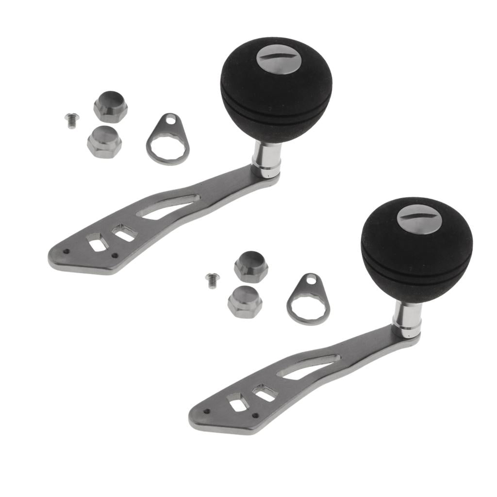 2pcs Power Single Fishing Reel Handle EVA Knob Drum Baitcasting Reel Handle