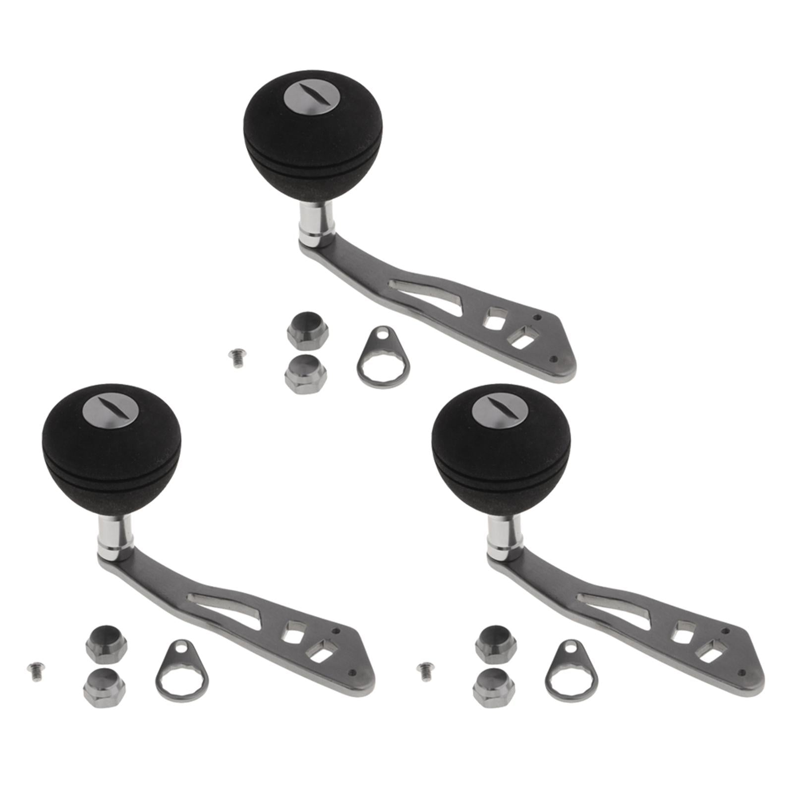 3pcs Power Single Fishing Reel Handle EVA Knob Drum Baitcasting Reel Handle