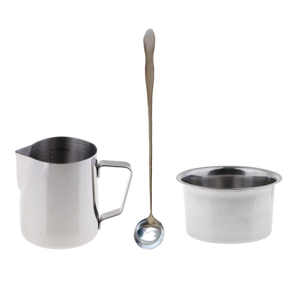 3 Pieces/set Candle Making Pitcher 300ml Double Boiler Pot Wax Mixing Spoon