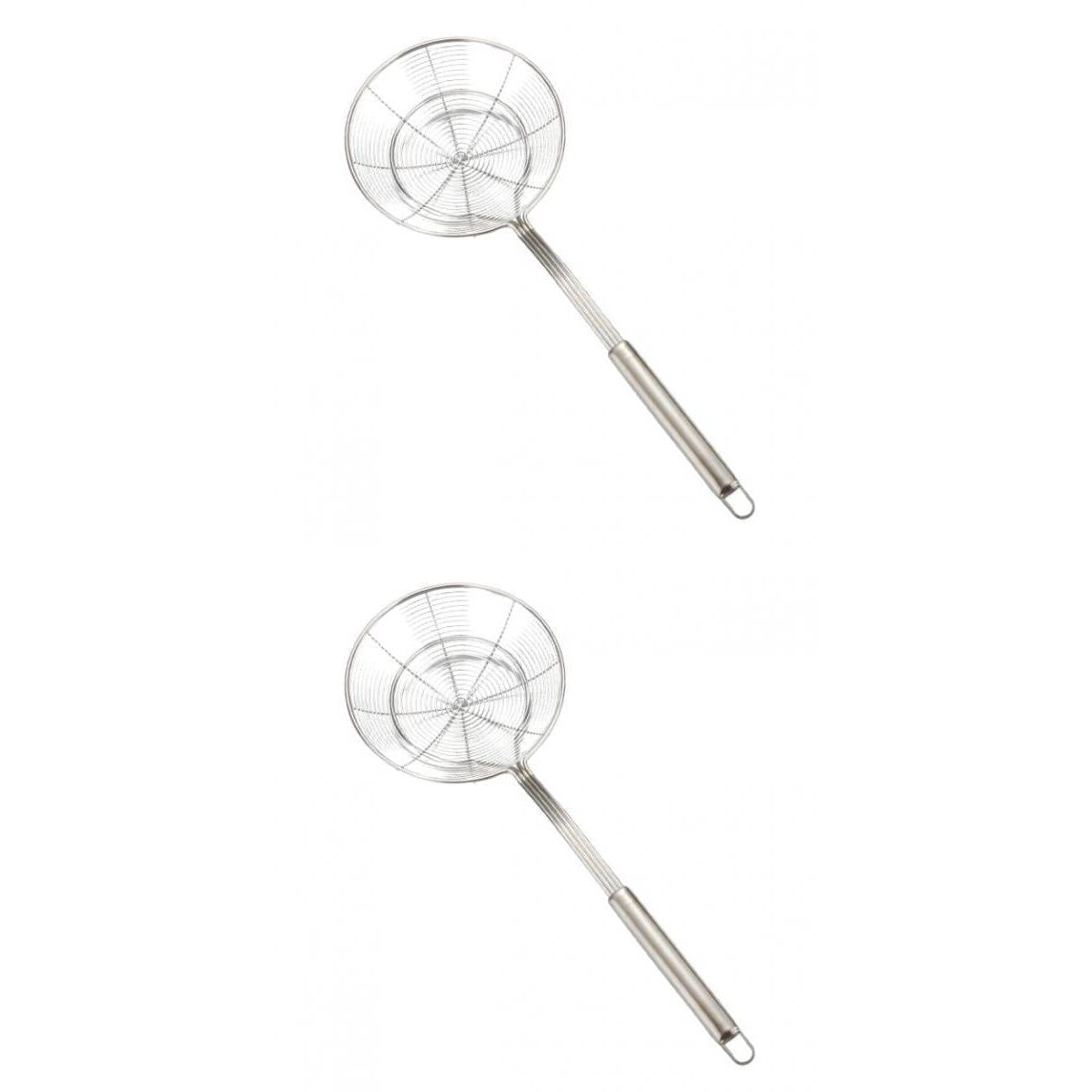 2x Kitchen Spider Strainer Skimmer Strainer Ladle Stainless Steel 20cm&14cm