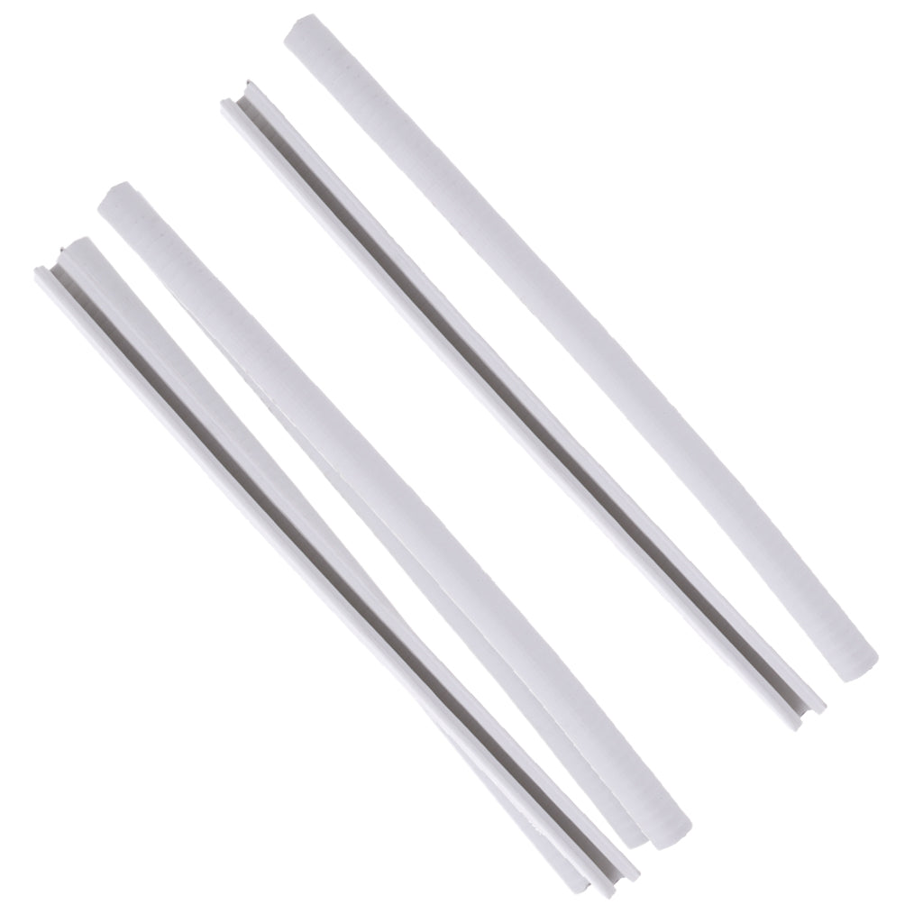 4pcs Skateboard Longboard Nose Tail Guard Protector Rubber Strip White