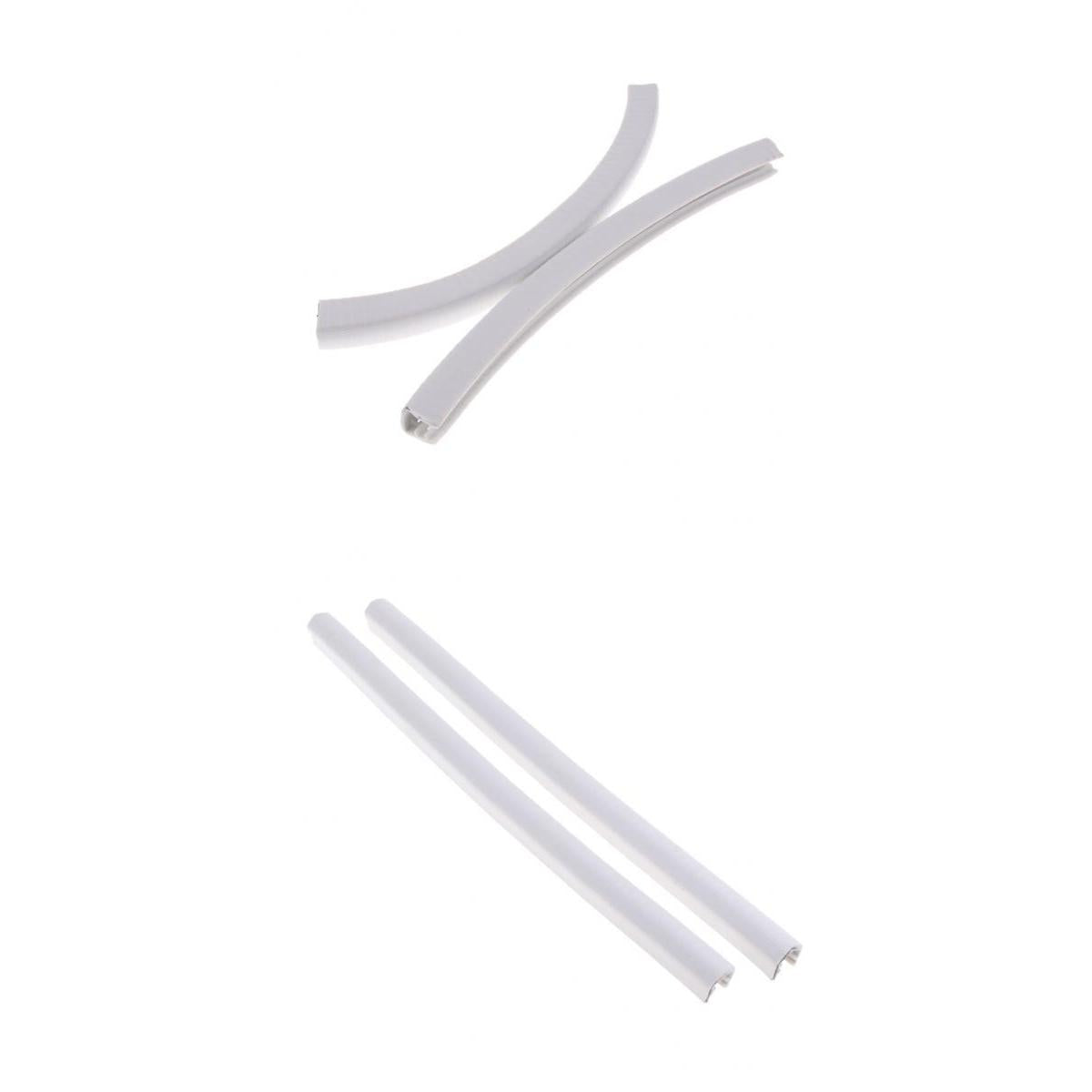 4 Pieces Skateboard Longboard Nose Tail Guard Protection Rubber Strip White