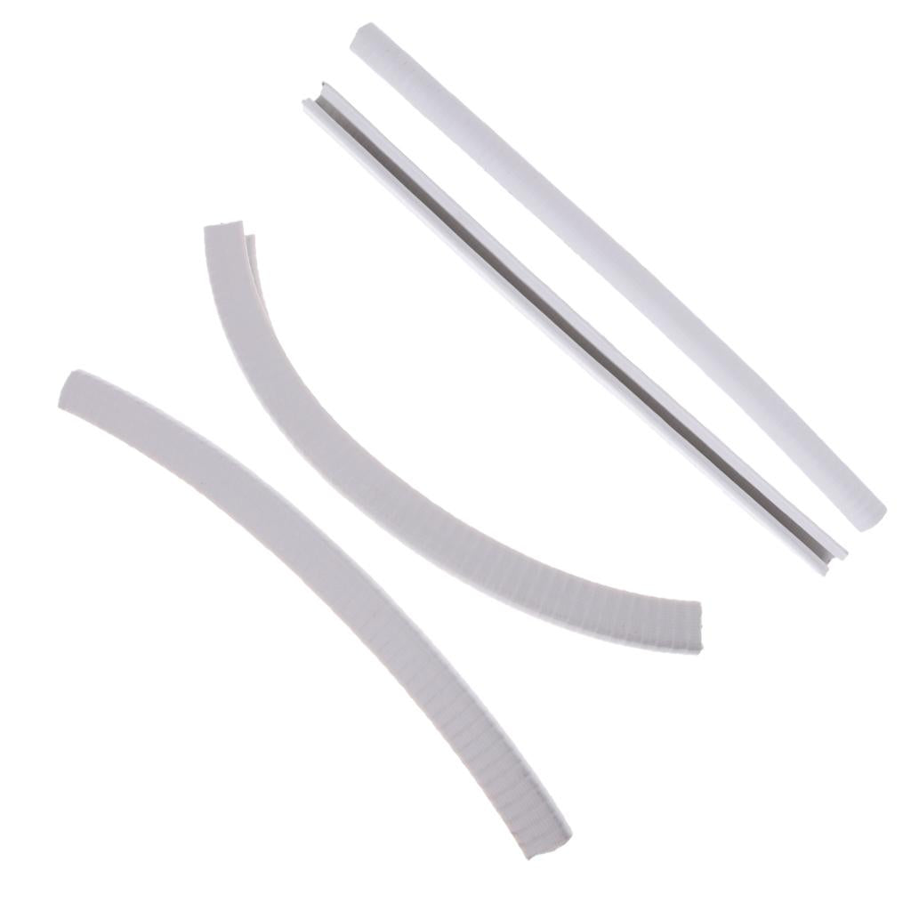 4 Pieces Skateboard Longboard Nose Tail Guard Protection Rubber Strip White