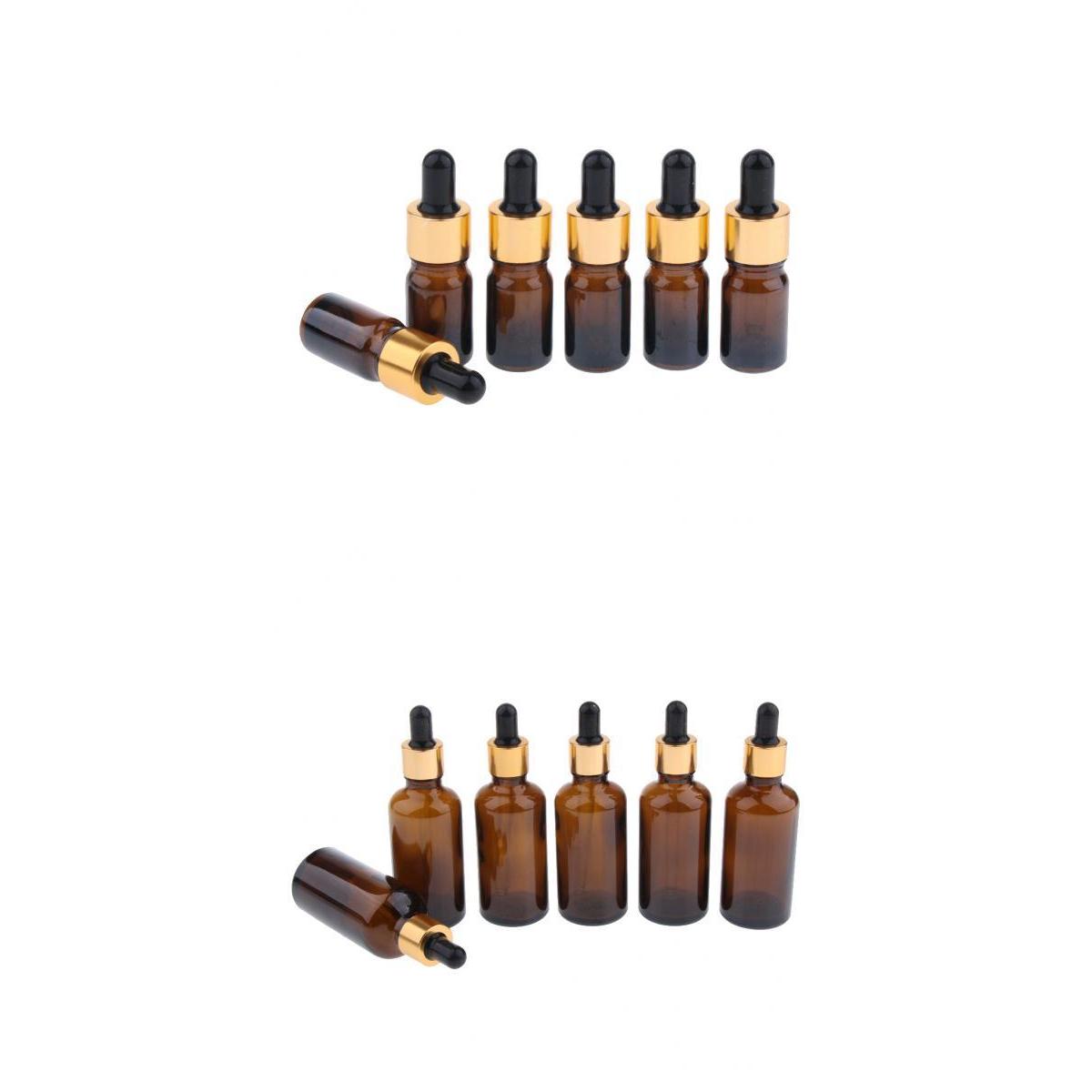 12X Empty Dropper Bottles Refillable Essential Oil Cosmetic Jar Canning Vial