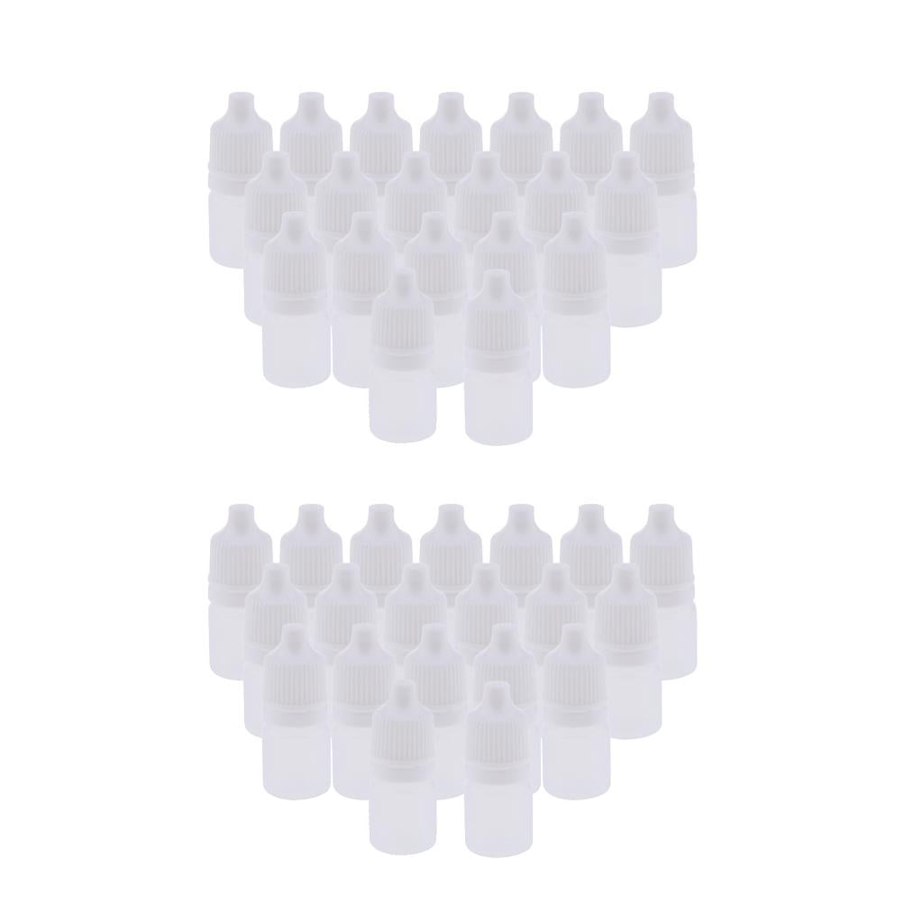 40 Pieces Mini Refillable Empty Eye Drops Makeup Cosmetic Travel Bottles 3ml