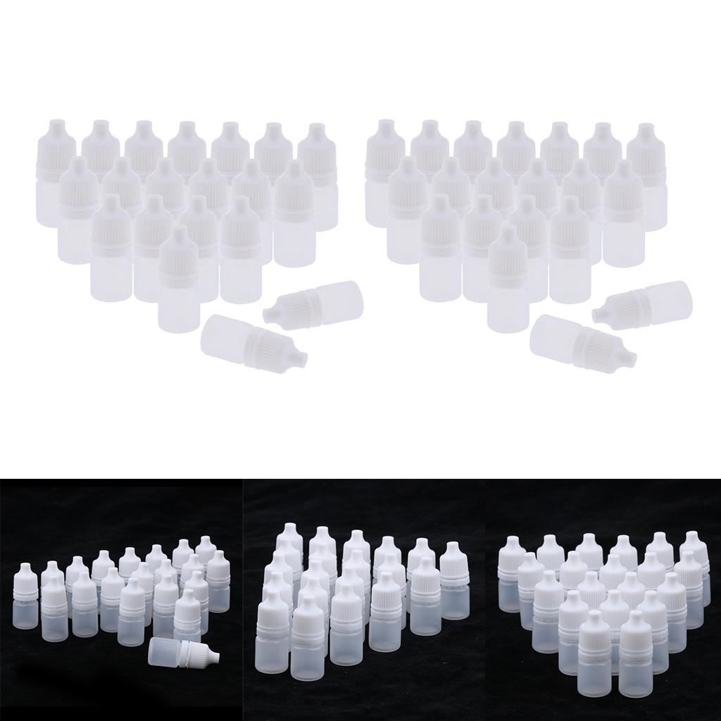 40 Pieces Mini Refillable Empty Eye Drops Makeup Cosmetic Travel Bottles 3ml
