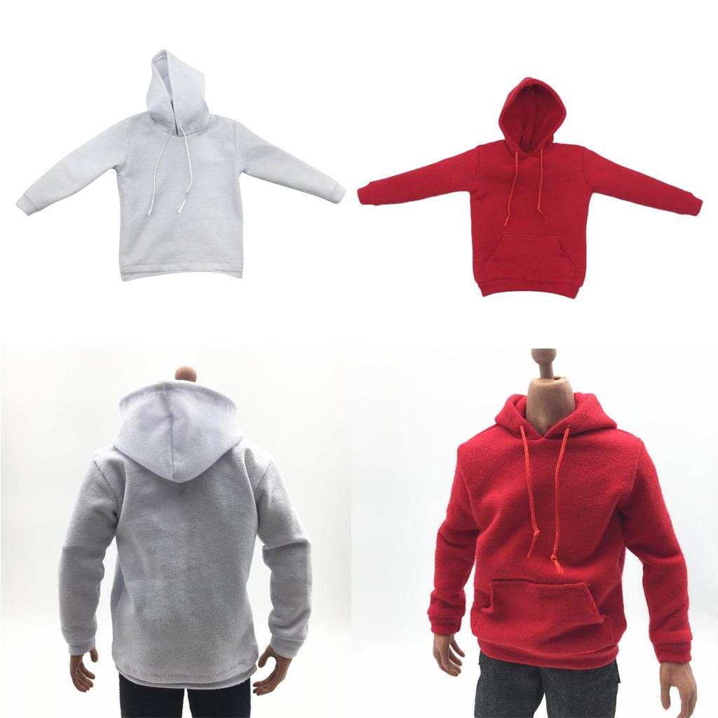 1/6 Scale Mens Hoodie Sweatshirt for Dragon 12inch Action Figure 2x