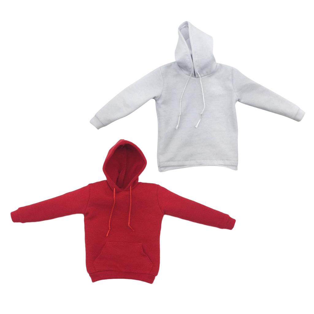 1/6 Scale Mens Hoodie Sweatshirt for Dragon 12inch Action Figure 2x