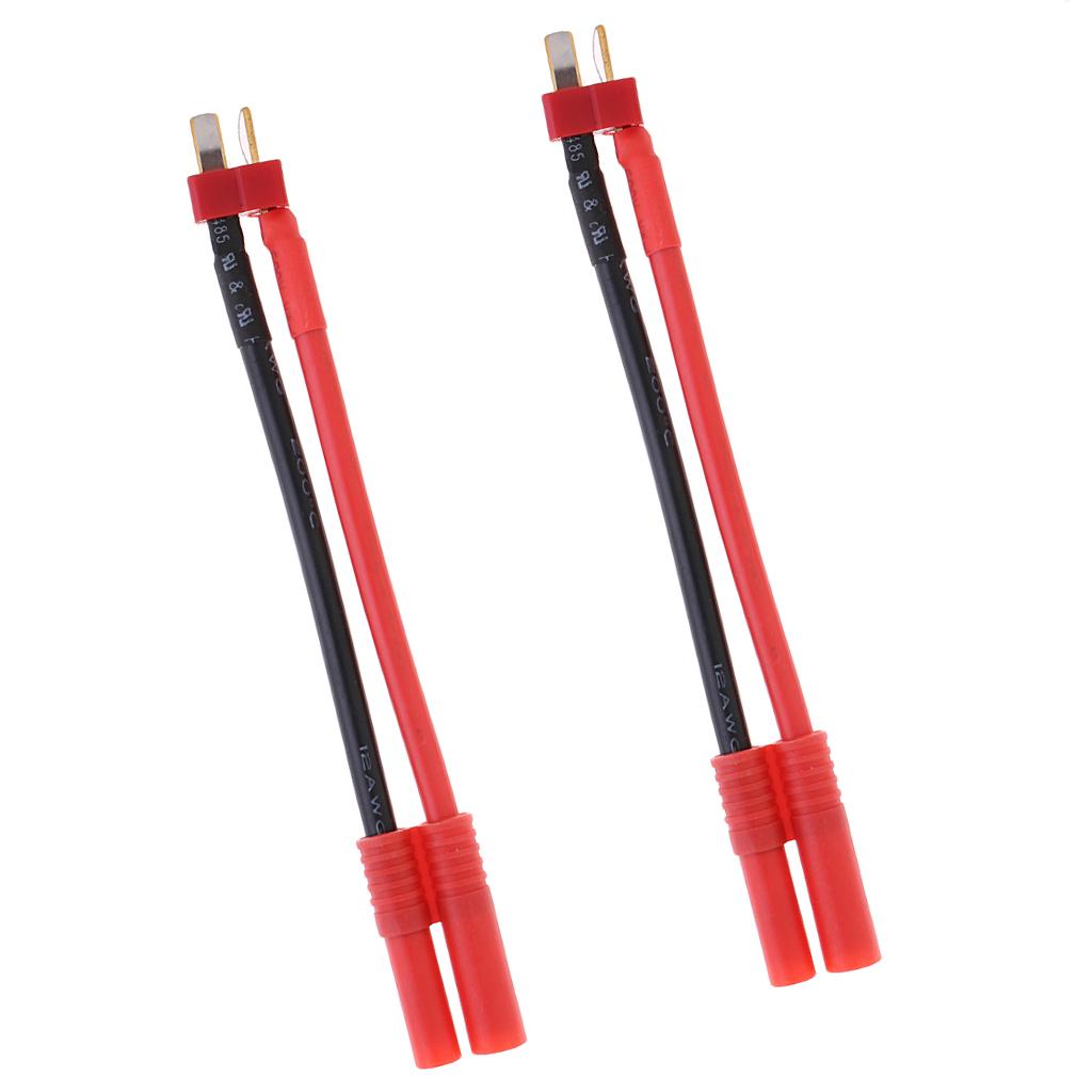 14AWG T-Plug to 4.0 Banana Plug Wire Cable for Redcat ST-4BTOT RC Car 2Piece
