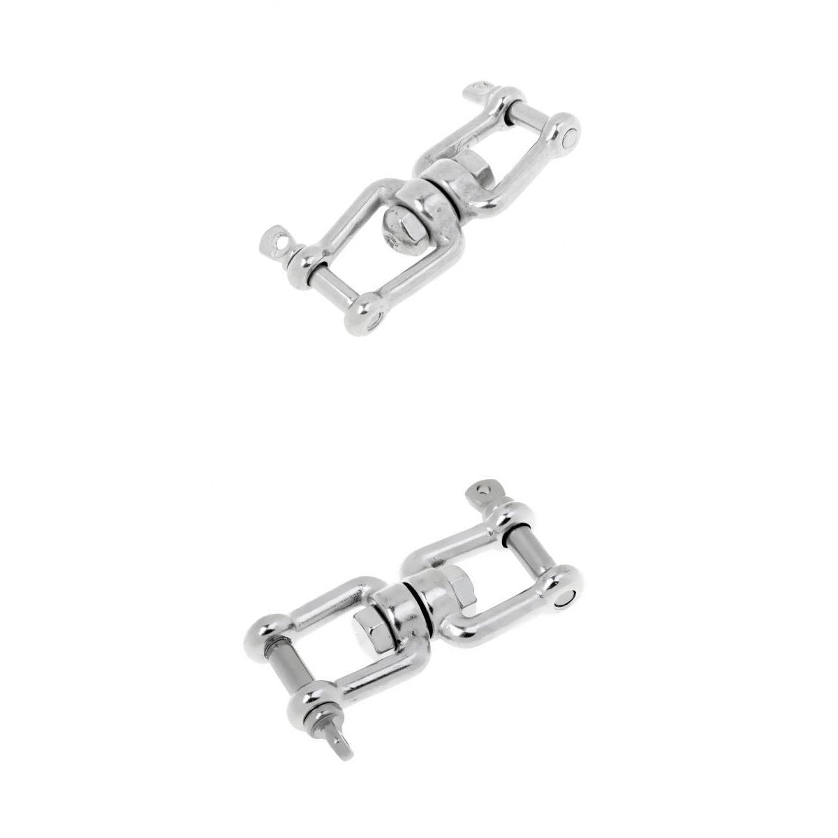 304 Marine Grade Stainless Steel Chain Anchor Swivel Jaw - Jaw Silver M5 M6