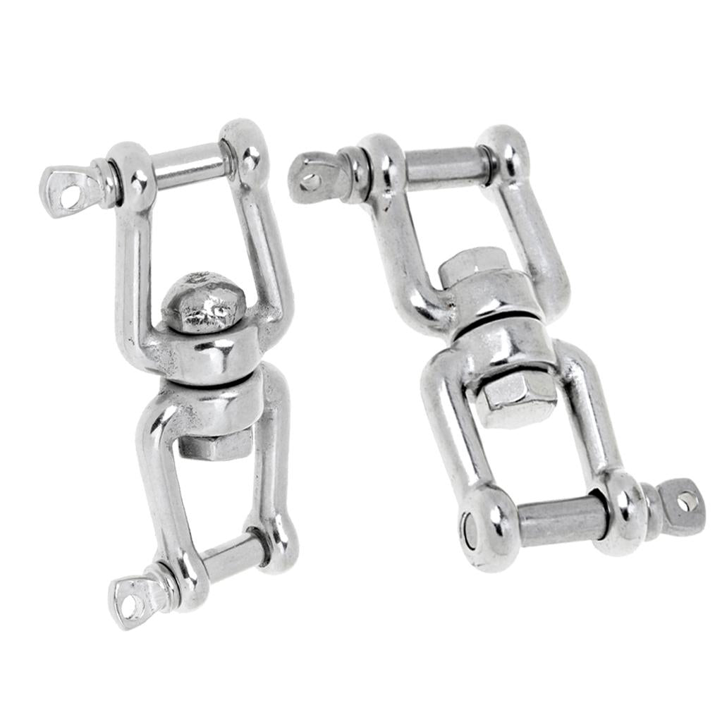 304 Marine Grade Stainless Steel Chain Anchor Swivel Jaw - Jaw Silver M5 M6