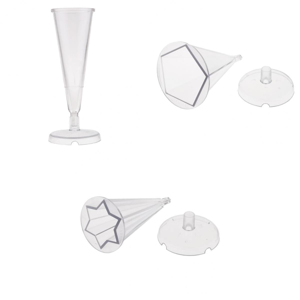 3pcs/set Plastic Clear Handmade Wedding Candle Making Mould DIY Craft Mold