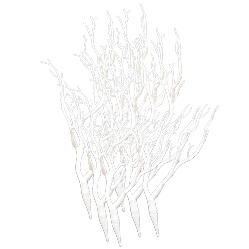 6pcs Simulation Artificial Branches Small Trees Branch Table Decor white