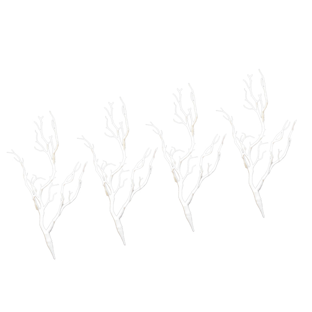 4pcs Simulation Artificial Branches Small Trees Branch Table Decor white