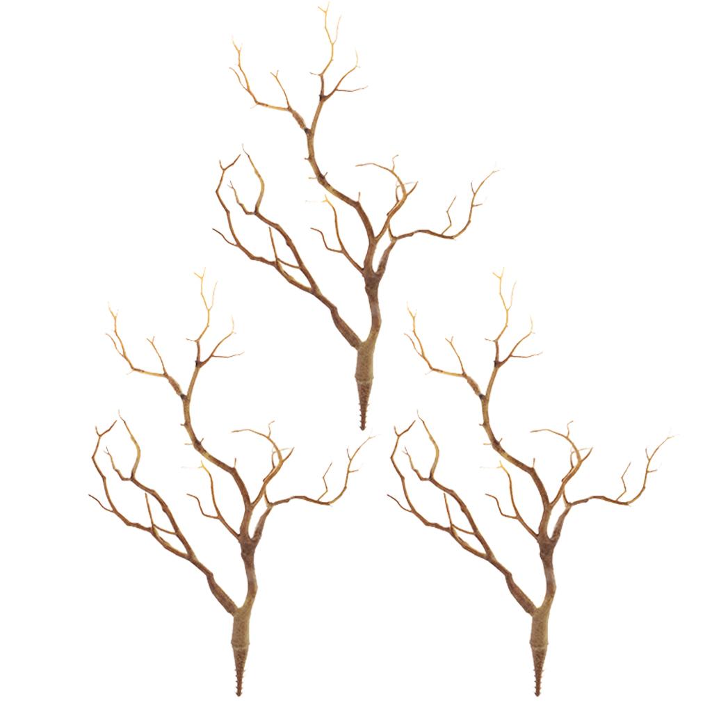 3pcs Artificial Branches Small Trees Twig Branch Table Decoration Coffee