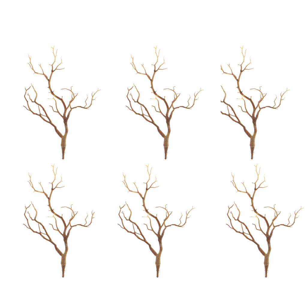 6pcs Artificial Branches Small Trees Twig Branch Table Decoration Coffee