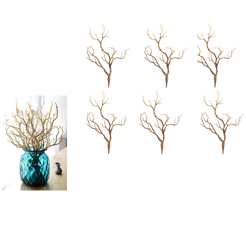 6pcs Artificial Branches Small Trees Twig Branch Table Decoration Coffee