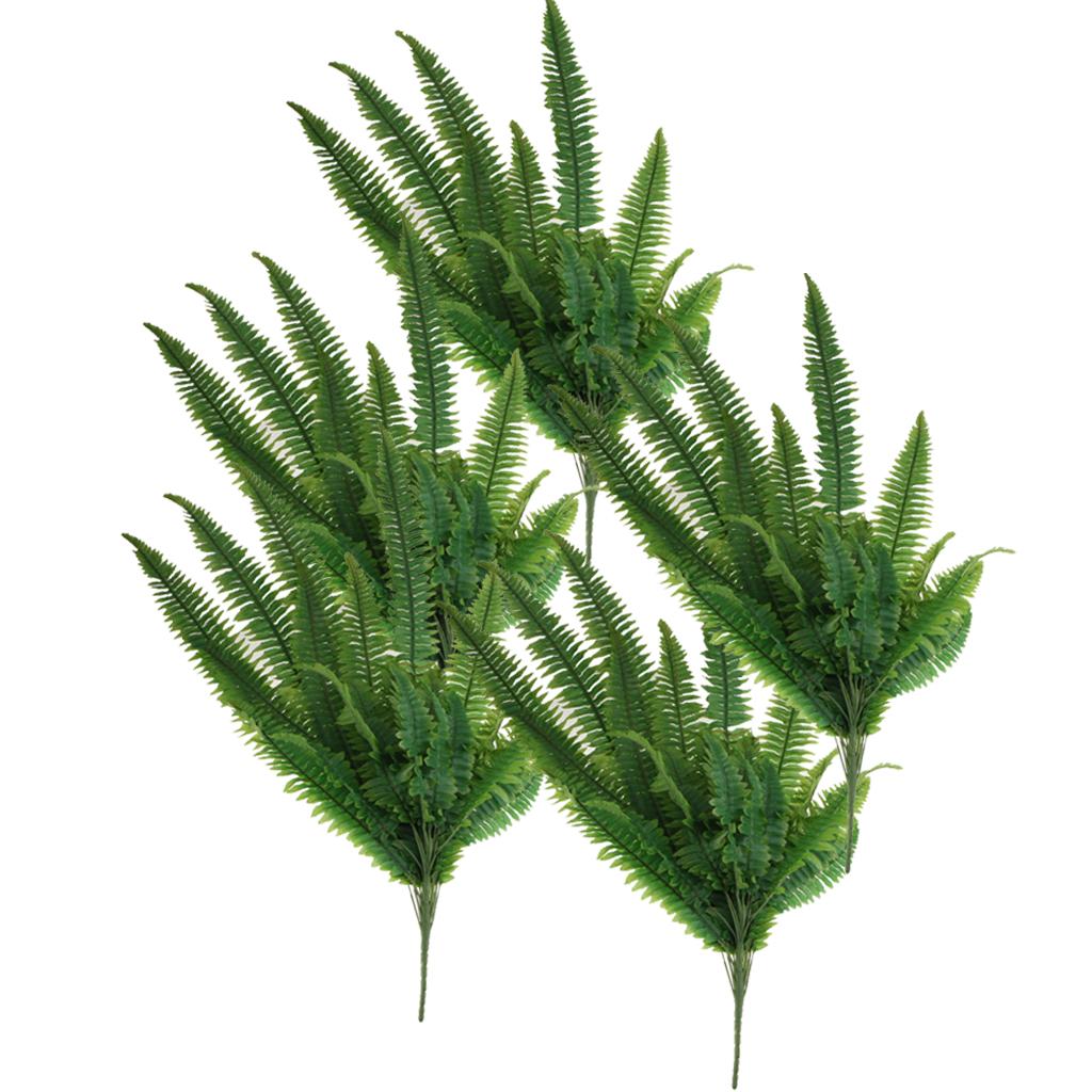 5x Artificial Fern Plant Wall Hanging Persian Rattan Plastic Fern Leaf