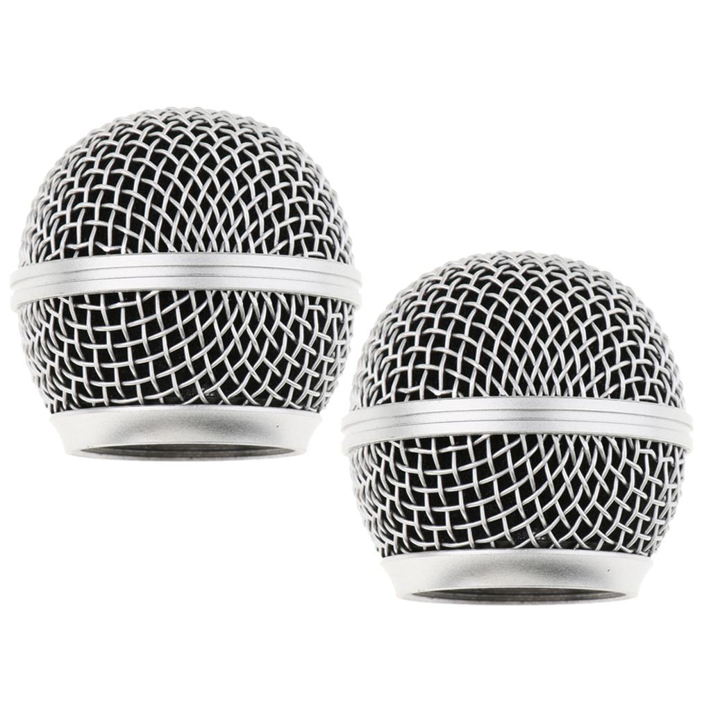 2pcs Microphone Grille Mic Ball Head Mesh Cover