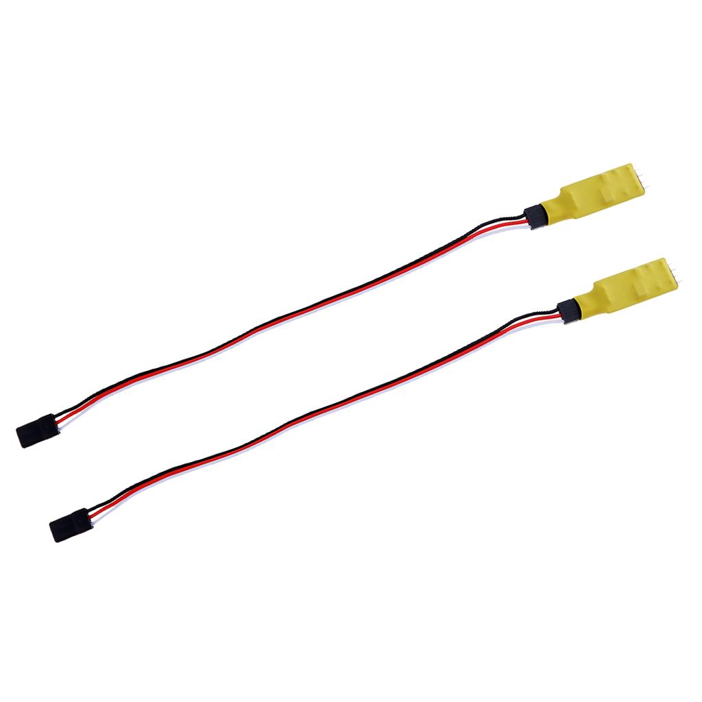 2x Two Channels Control Switch Receiver Cord Model Car Lights Remote
