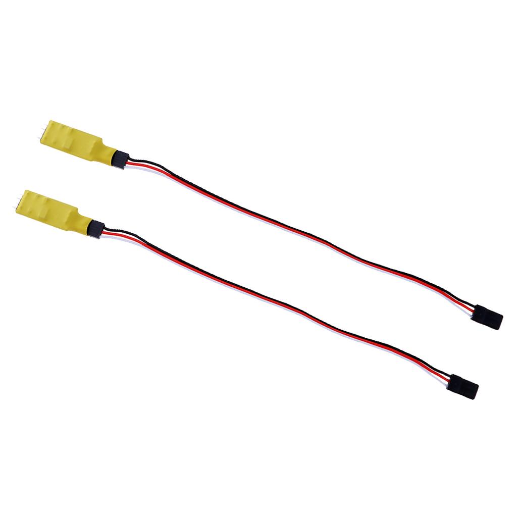 2x Two Channels Control Switch Receiver Cord Model Car Lights Remote
