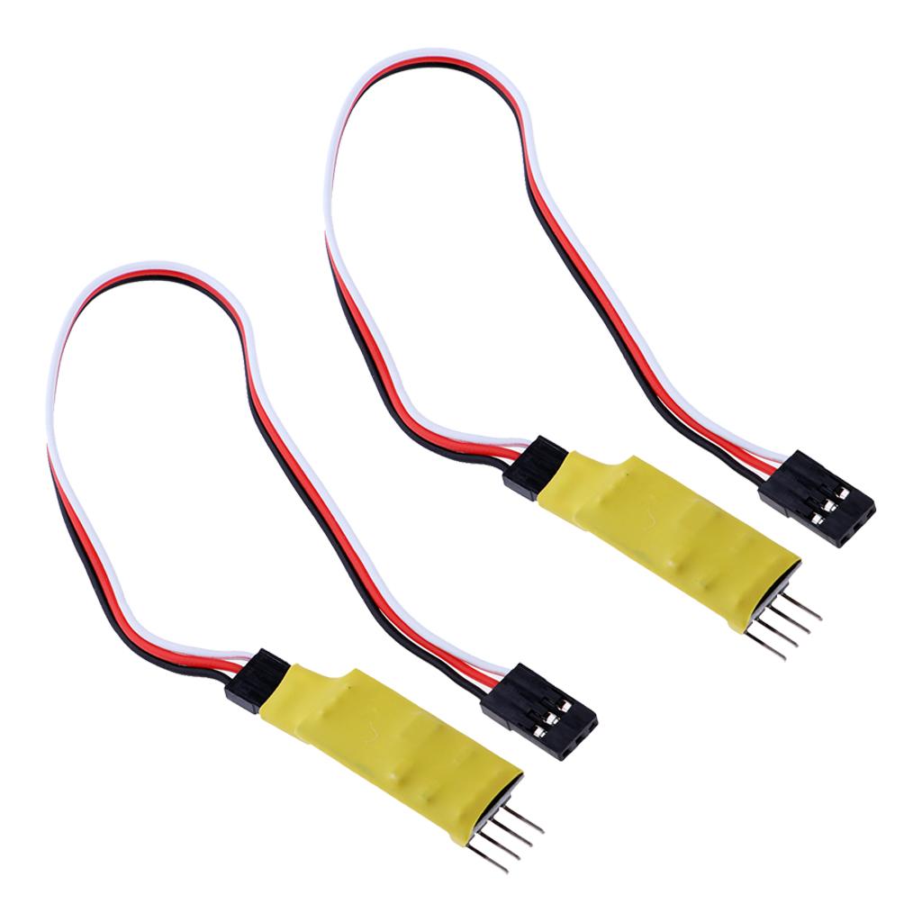 2x Two Channels Control Switch Receiver Cord Model Car Lights Remote
