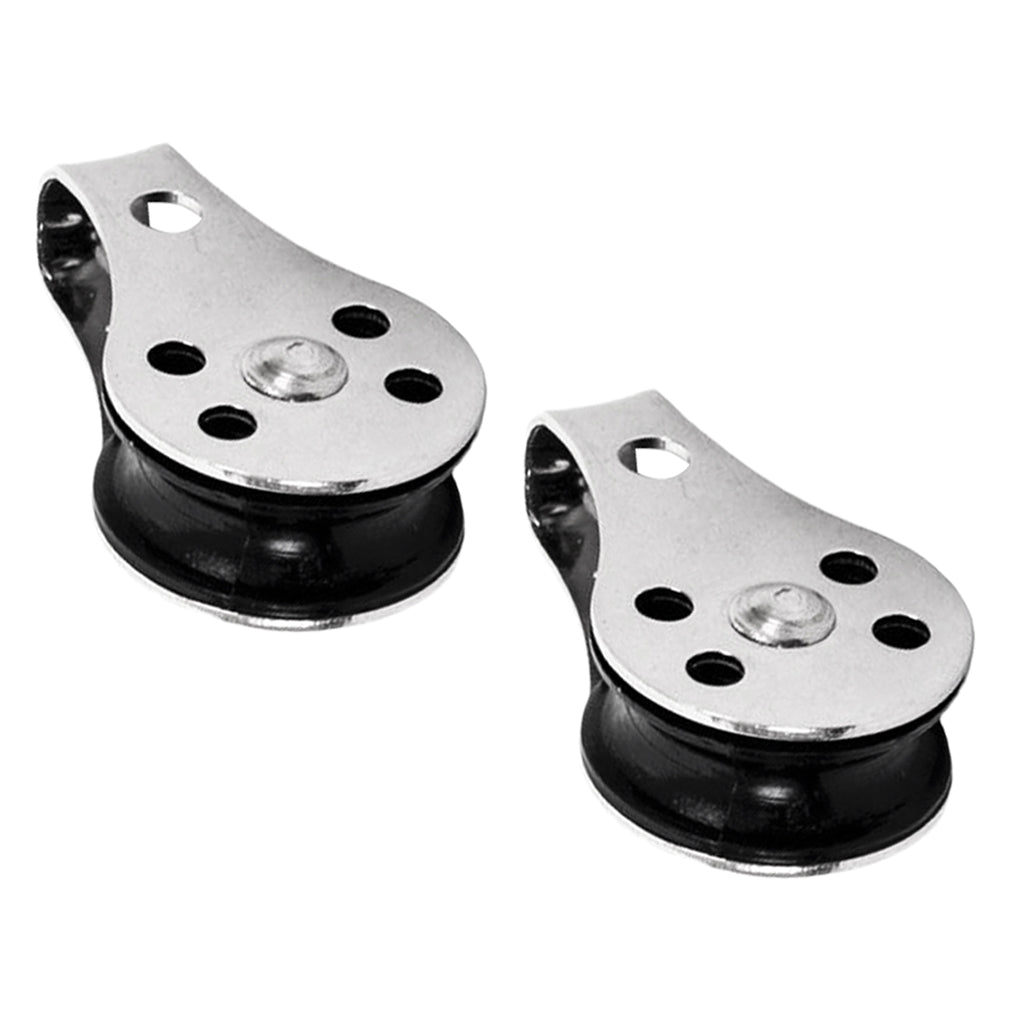 2pcs New M5 Marine Grade Stainless Steel Pulley For Kayak Canoe Boat Fishing