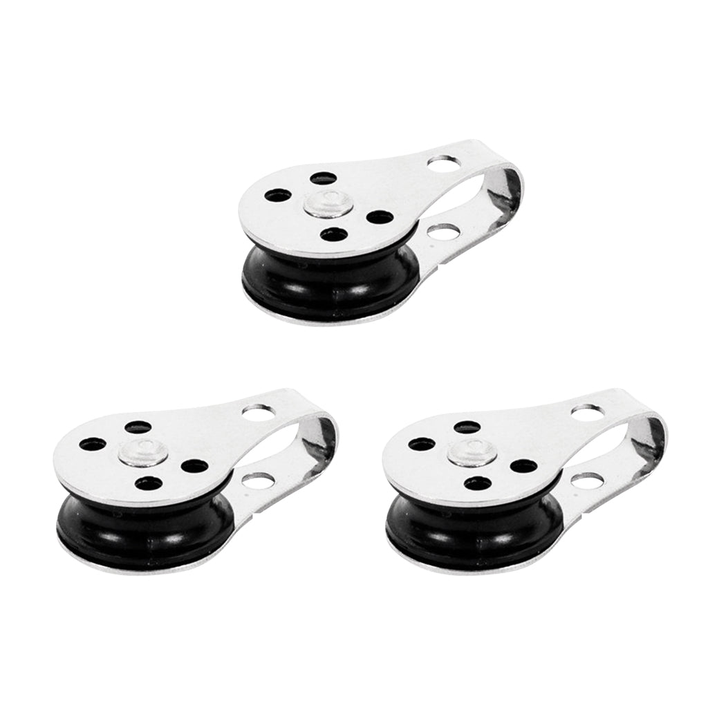3pcs New M5 Marine Grade Stainless Steel Pulley For Kayak Canoe Boat Fishing