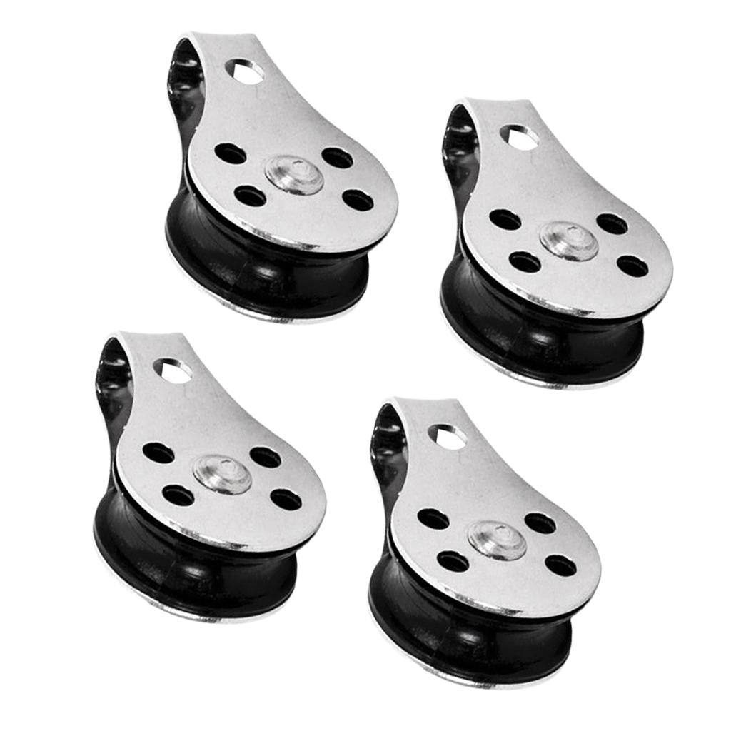 4pcs New M5 Marine Grade Stainless Steel Pulley For Kayak Canoe Boat Fishing