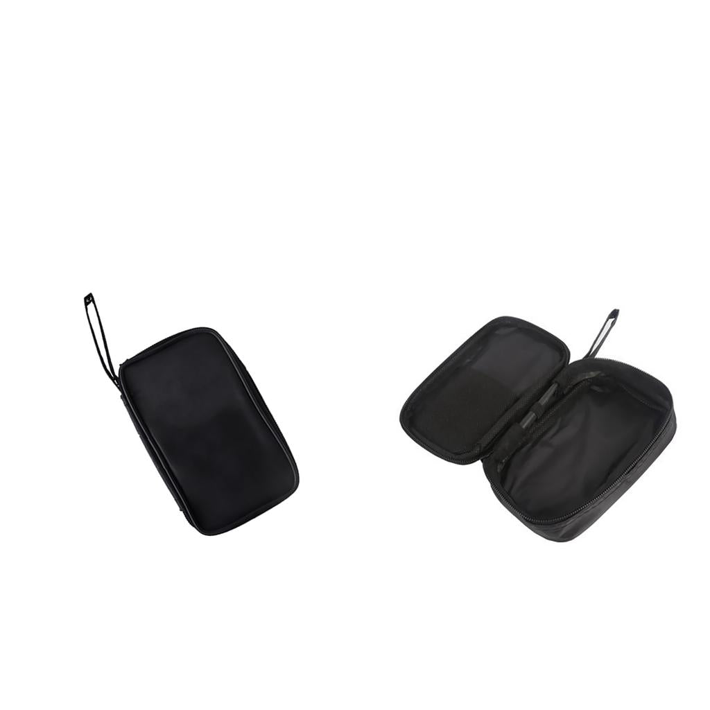 2 x Carry Soft Case Zipper Pouch for Multimeter Universal Meter Black M+S
