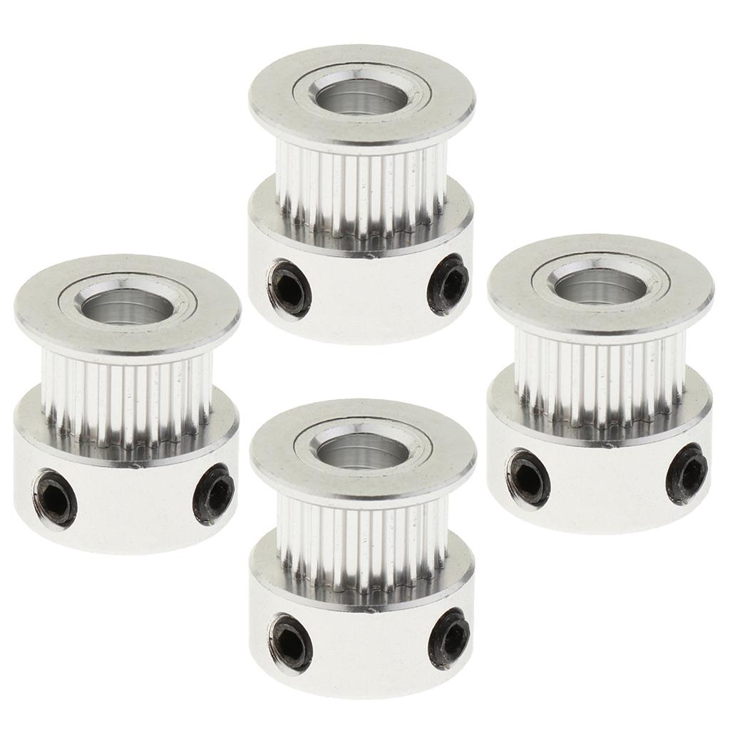 4x Stainless 2GT Timing Pulley Belt Transmission Gear 20Wheel Bore 6.35mm