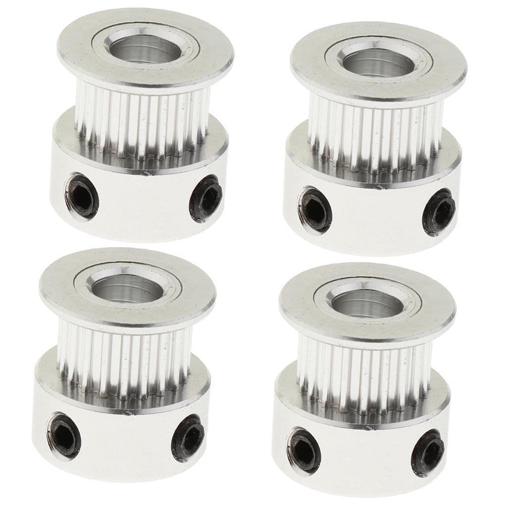 4x Stainless 2GT Timing Pulley Belt Transmission Gear 20Wheel Bore 6.35mm