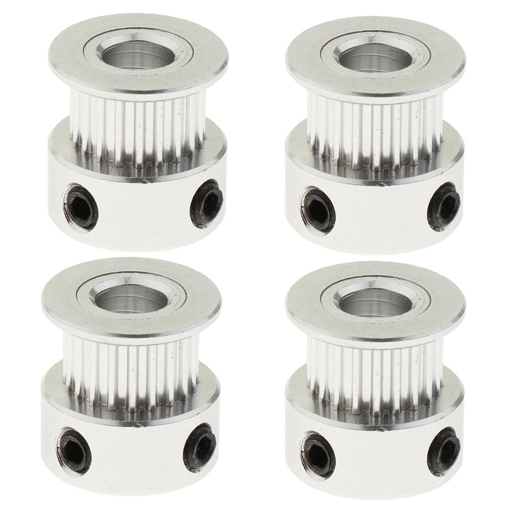 4x Stainless 2GT Timing Pulley Belt Transmission Gear 20Wheel Bore 6.35mm