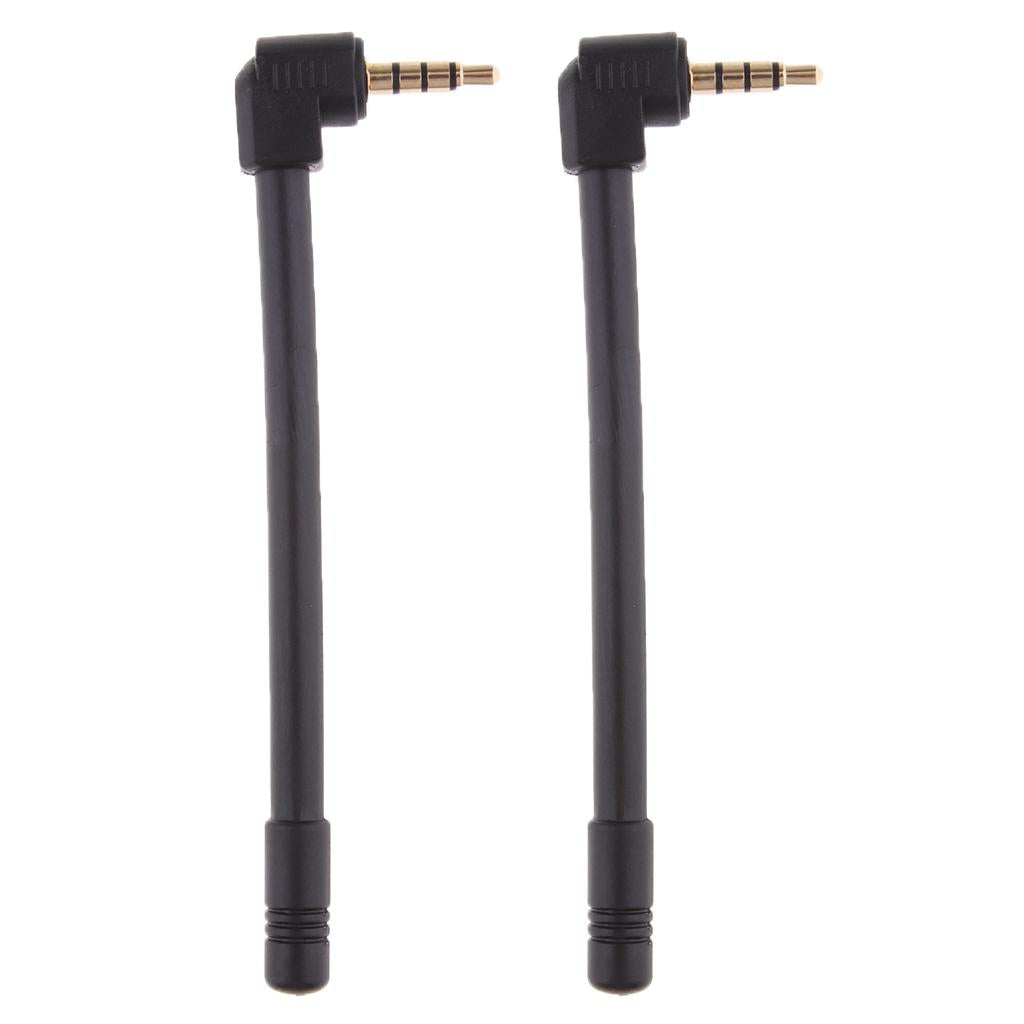2Pcs 3.5mm Jack FM Radio External Outdoor Audio Antenna for Mobile/ Speaker