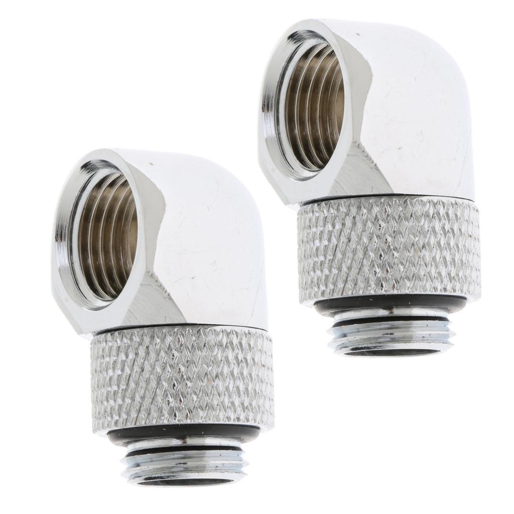 2x G1/4'' 360 Rotary Multi-Link Adapter Fitting for Water Cooling System