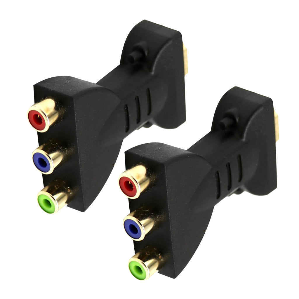 2pcs Male to 3 RCA Video Audio Adapter RGB Component Connector for HDTV