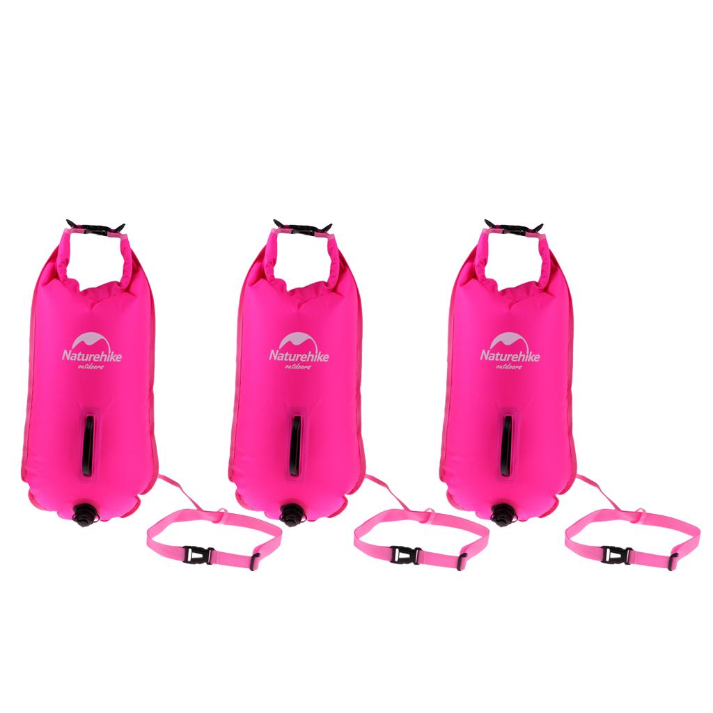 3pcs High Inflatable Waterproof Bag Swimming Buoy Tow Float Bags