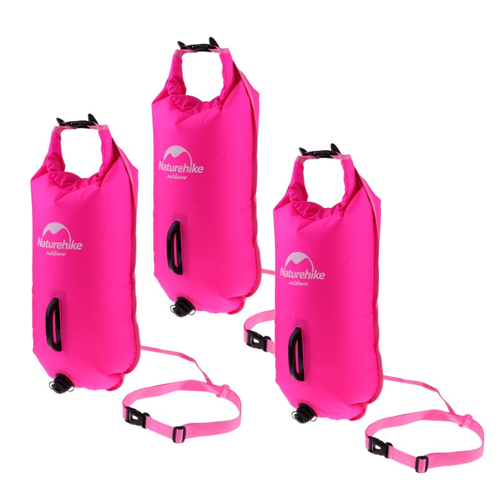 3pcs High Inflatable Waterproof Bag Swimming Buoy Tow Float Bags