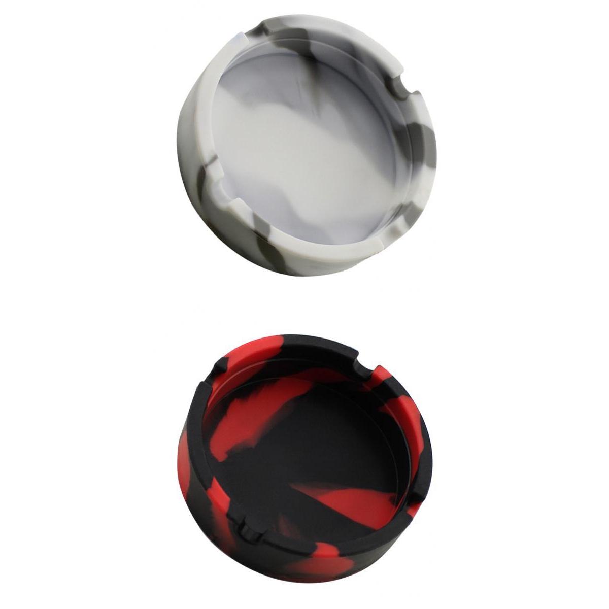 2Pcs Round Silicone Ashtray Cigar Holder for Tabletop Home Office