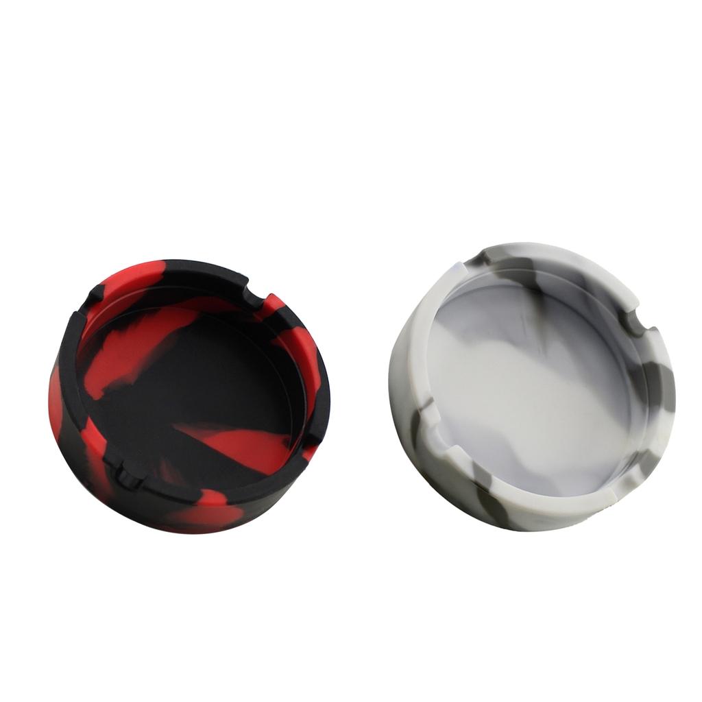 2Pcs Round Silicone Ashtray Cigar Holder for Tabletop Home Office