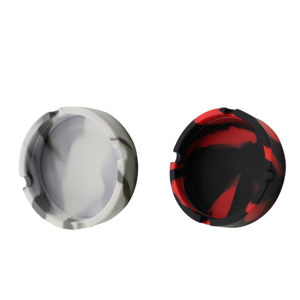 2Pcs Round Silicone Ashtray Cigar Holder for Tabletop Home Office