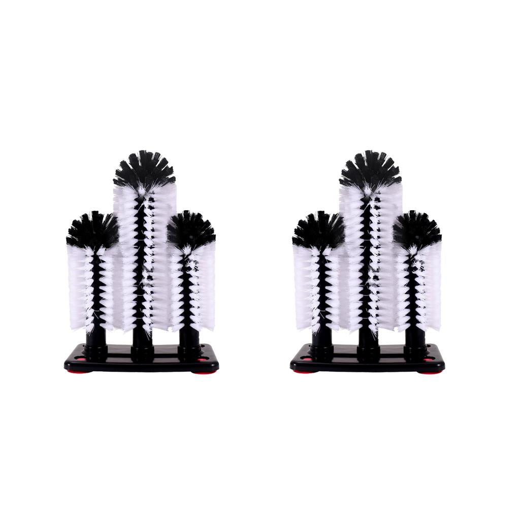 2xBrush Glass Washer Cleaner Scrubber Bar Pub Catering Set of 3 Brushes A