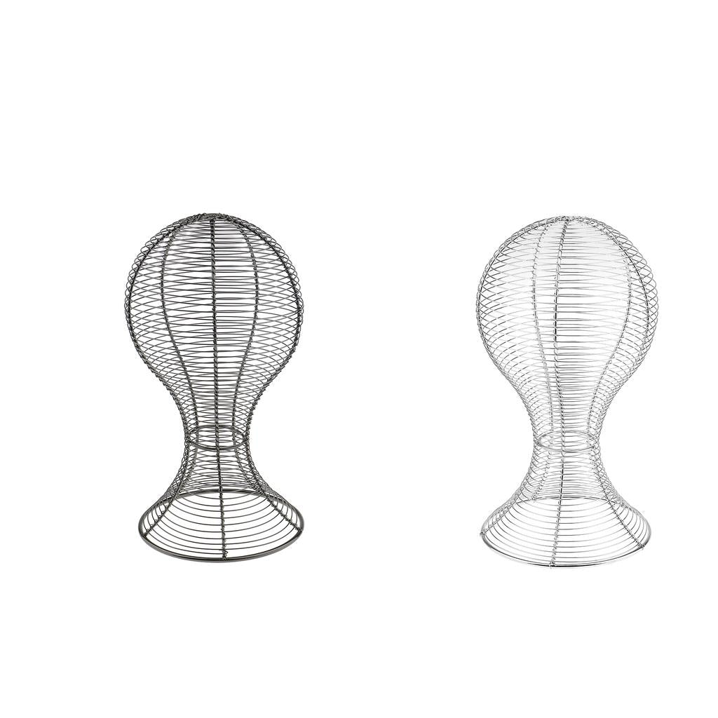 2Pcs Metal Hat Cap Helmet Rack Hair Wig Holder Storage Display Stand