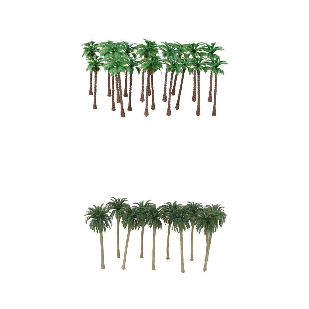 40pcs Model Coconut Palm Trees 1/150 Scale